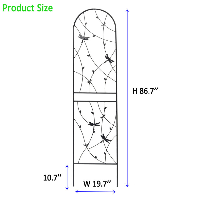 Paquet de 2 rampes d'extérieur en métal pour treillis de jardin 86,7 po x 19,7 po, H 84,44 po x l 30,64 po x P 19,42 po