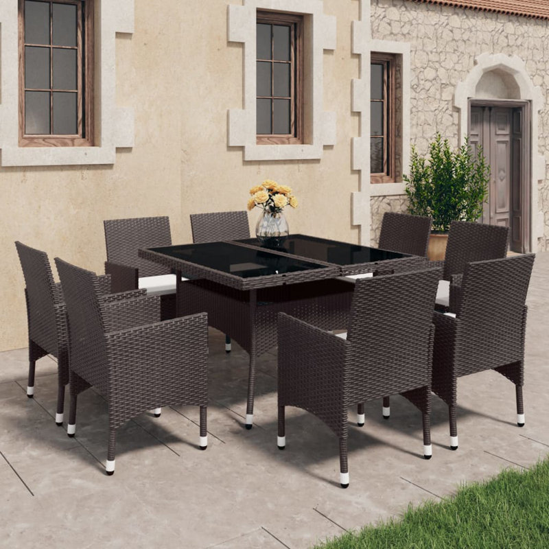 Dining Set, Black, White