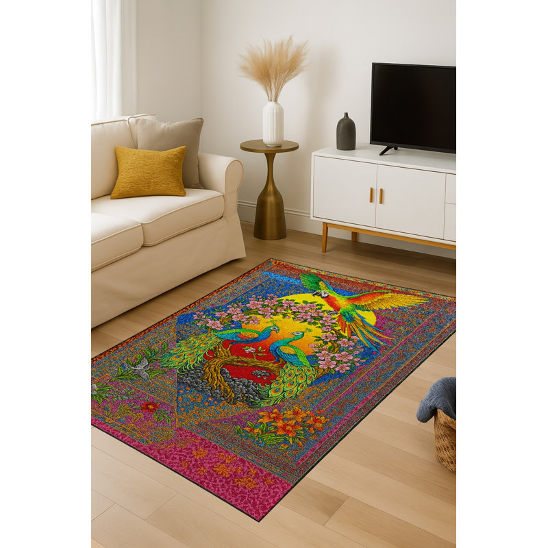 Tapis tissé à la main Mosso, 3 pi 3 po x 4 pi 11 po