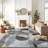 Rambo Contemporary Distressed Circle Area Rug-100078635