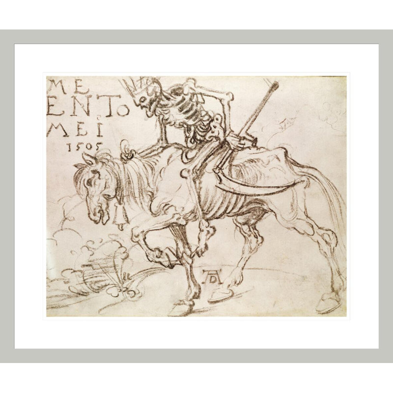 «La mort chevauchant» par Albrecht Dürer, impression giclée sur cadre, H 23,5 po x l 27,69 po