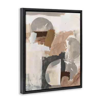 Art mural abstrait sur toile "Expressive Desert" par Victoria Barnes
