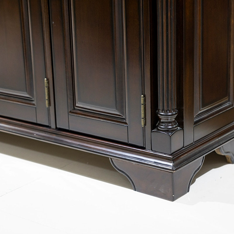 Dark-walnut Solid Wood Shoe Storage Bench