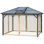 Abri de jardin avec toit rigide en polycarbonate, évent supérieur et structure en aluminium Outsunny 10 pi x 12 pi