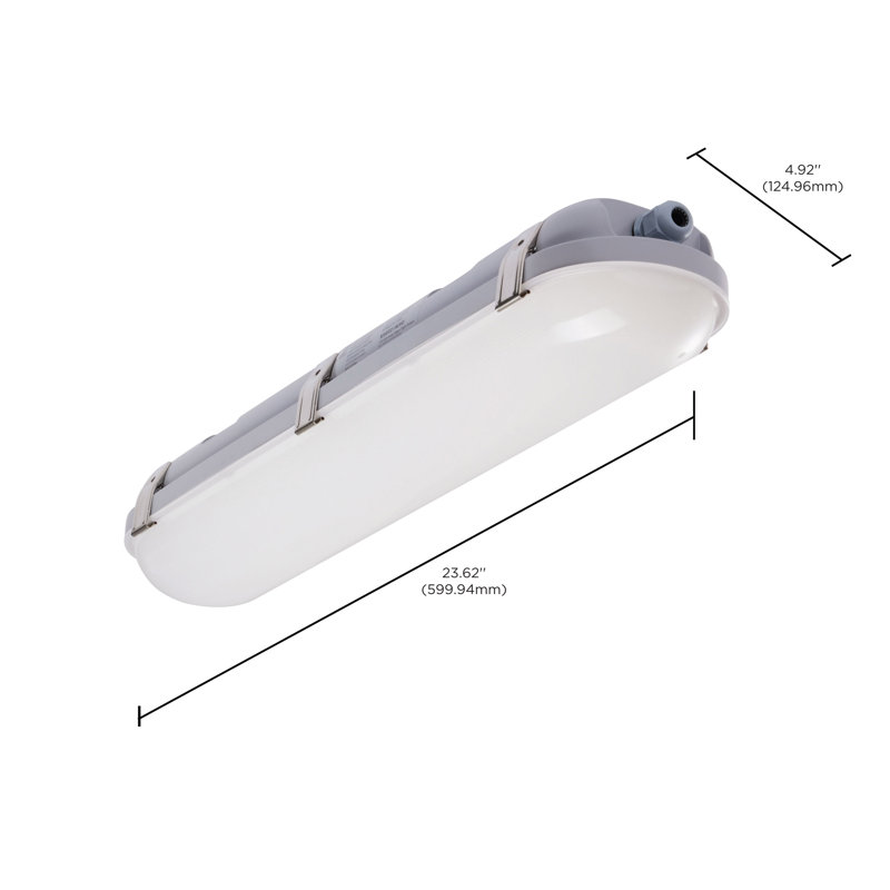 2 Foot 20 Watt Vapor Proof Linear Fixture CCT Selectable, 120-347 Volt