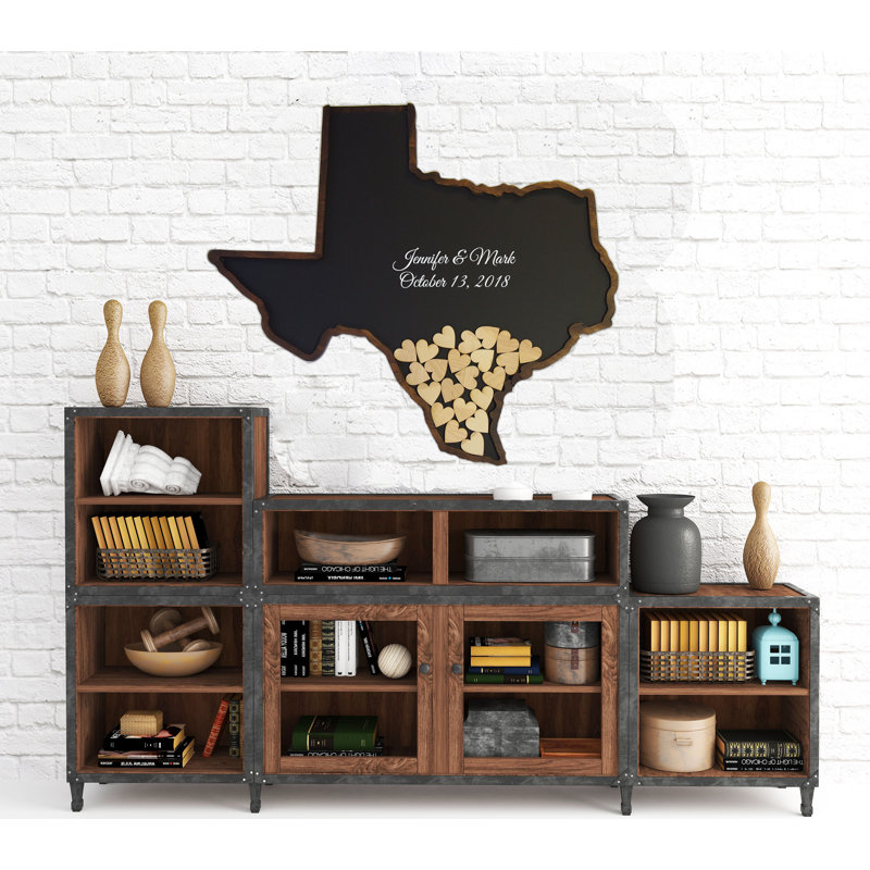 Texas En Forme De Livre D'or Personnalisé, Oui