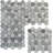 Marmala 2“ Hexagon marble mosaic Multi-Finish 12"x12" Floor and Wall