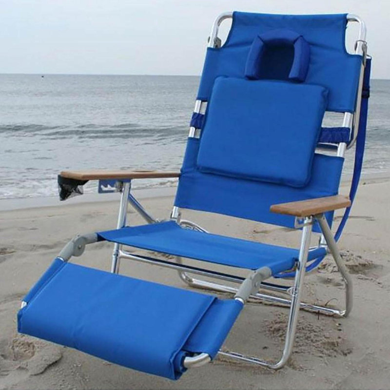 Thaden Folding Beach Chair, Blue