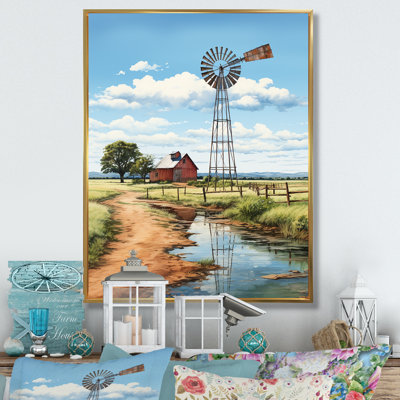 «Blaykleigh Green Coral Mills Windmill Whispers», reproduction sur toile