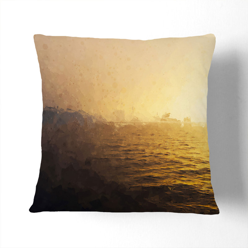 Square Cushion, Black, 55cm H x 55cm W x 20cm D