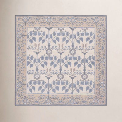 Hand-Tufted Wool Floral Outdoor Rug