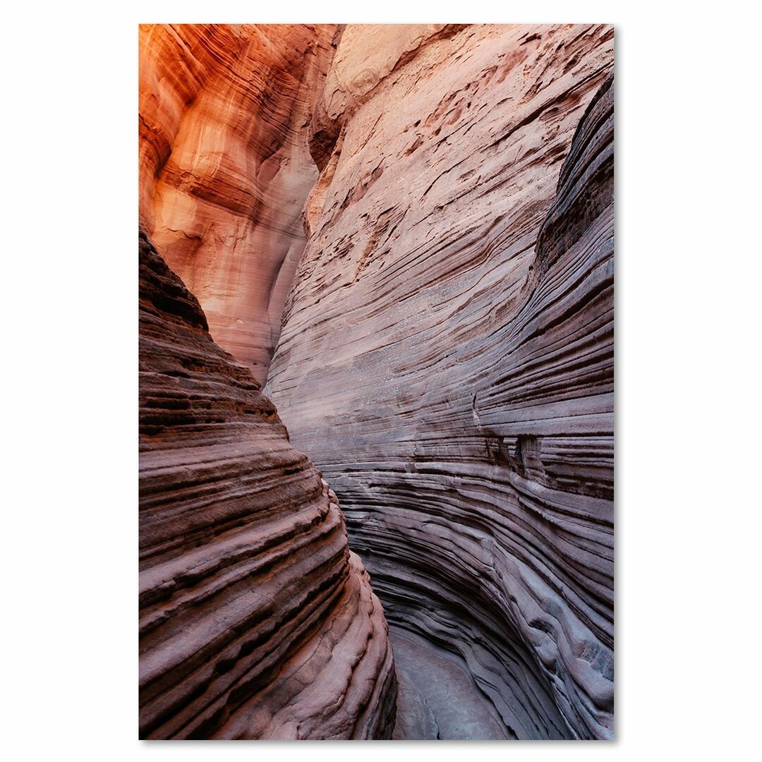 Leinwandbild Schlucht zwischen den Felsen