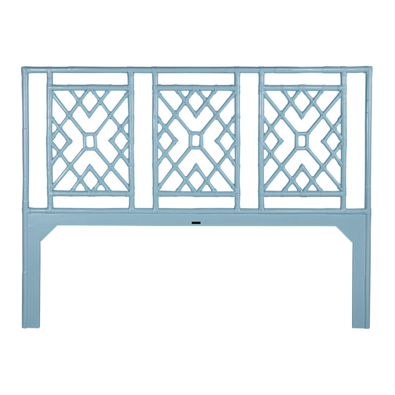 Camden Open-Frame Headboard, King, Pool Blue