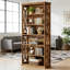 Bibliothèque classique en bois, tablettes élégantes, bibliothèque autoportante robuste