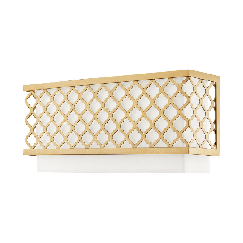 Mance Wall Sconce, Soft Gold, 7" H x 16" W x 3.88" D