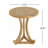 Round Accent Table with Curved Base