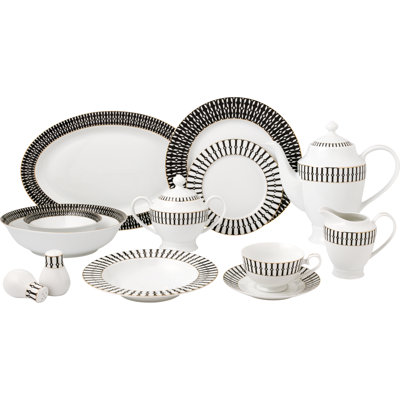 Bone China Dinnerware Set 57 Piece - Service for 8
