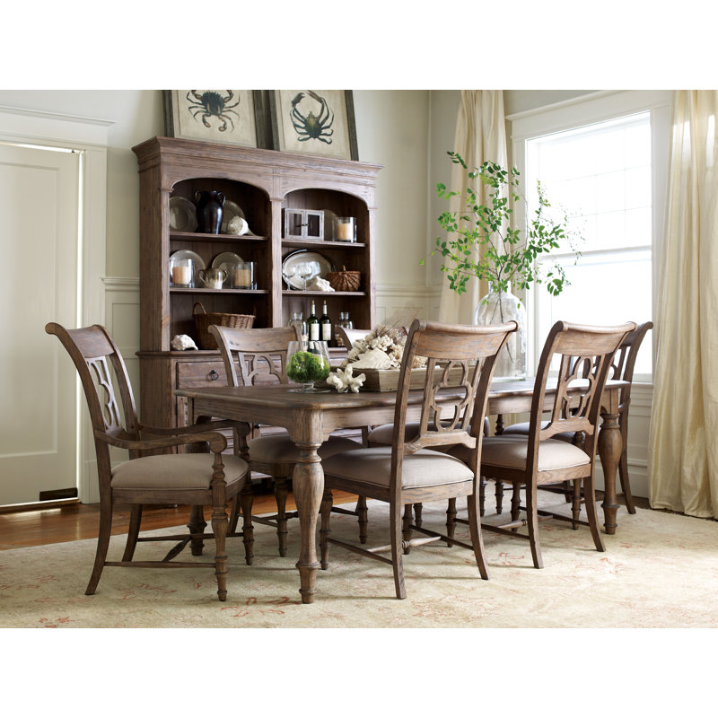 Abentego Extendable Pine Solid Wood Dining Table