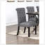 Ensemble de 2 chaises de salle à manger en tissu gris anthracite