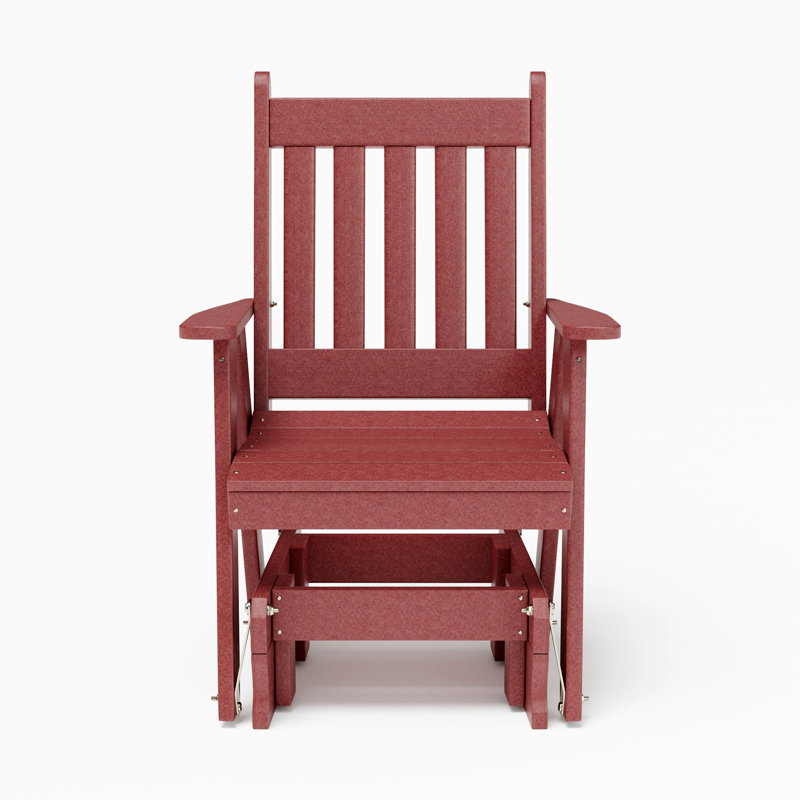 Fauteuil oscillant en plastique recyclé Weber, Bois de cerisier