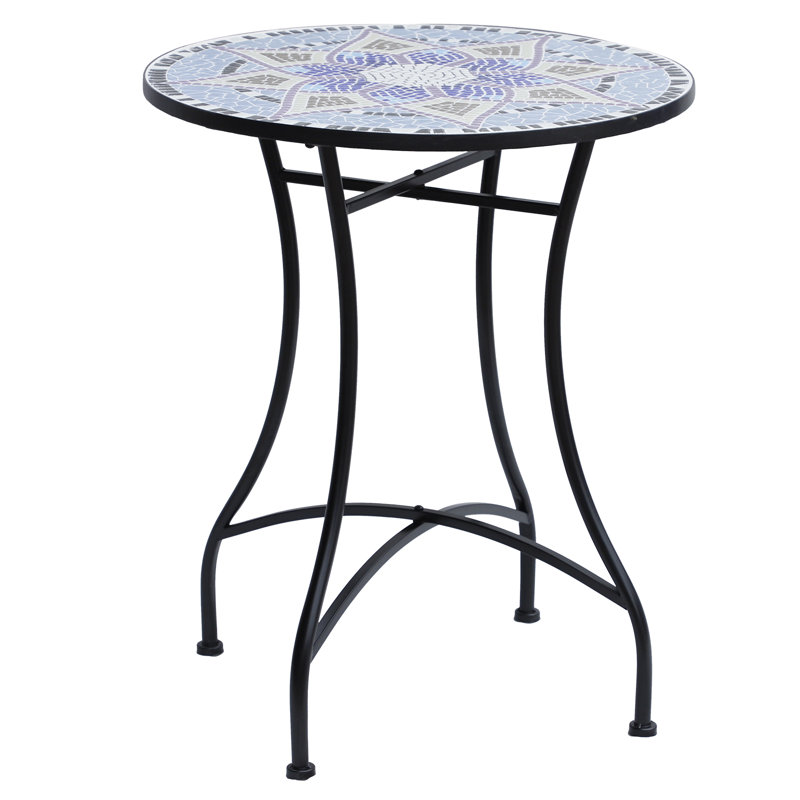 Calliste Round Metal Outdoor Bistro Table , 60cm cm W 60cm cm D