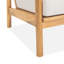 Chaise longue de patio avec structure en bois massif et dossier en corde tissée
