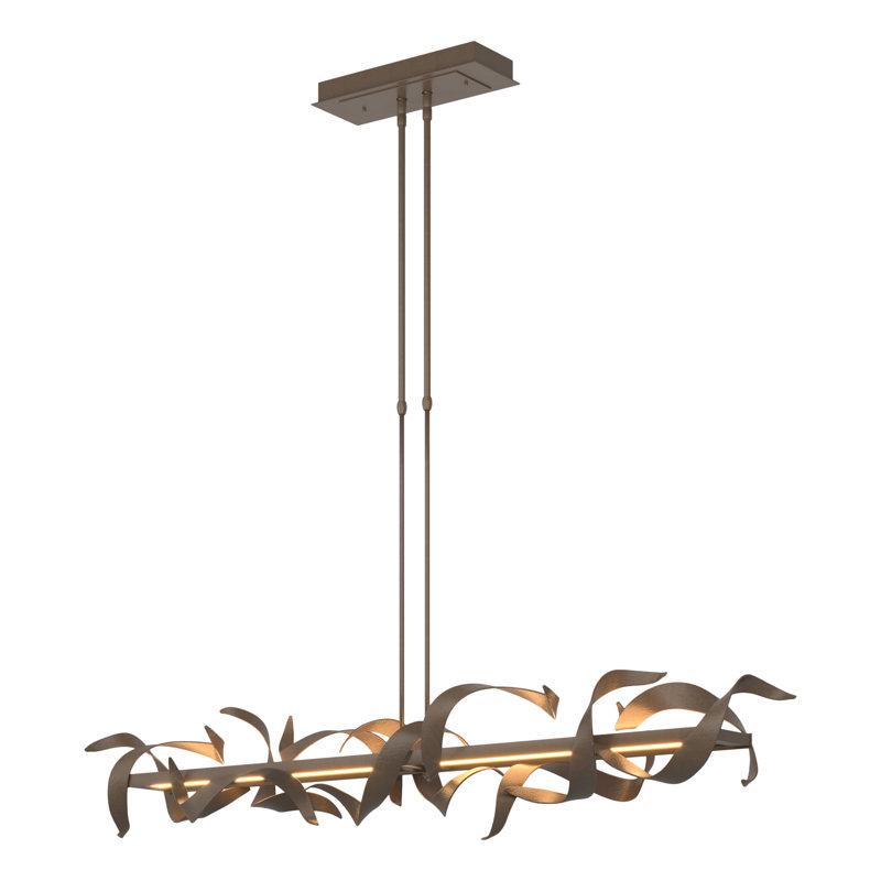 Folio Kitchen Island Linear LED Pendant, Bronze