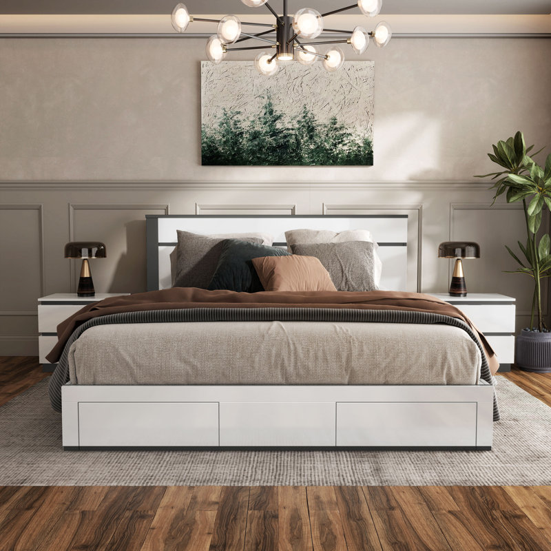 Arakawa Solid Wood Platform Bed, California King