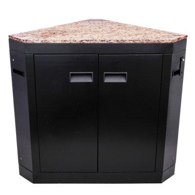 Char-Broil Medallion Series Modular Outdoor Kitchen Corner Component with Storage, Black