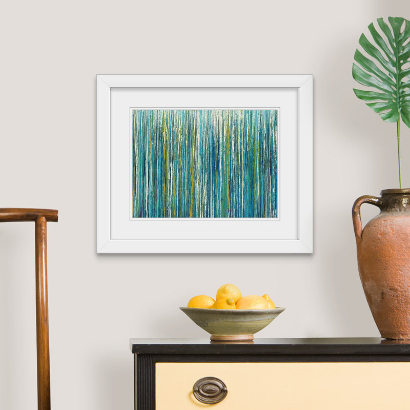 " Greencicles ", 20" H x 24" W x 1" D, White Framed