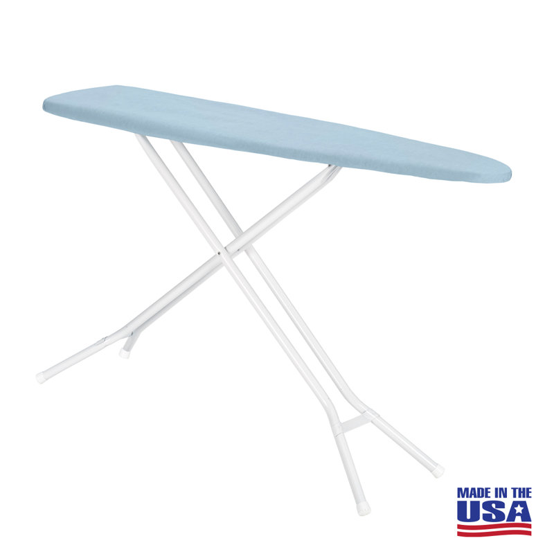 Seymour Home Products Adjustable Height 4 to Leg Ironing Board with Perforated Top, Light Grey