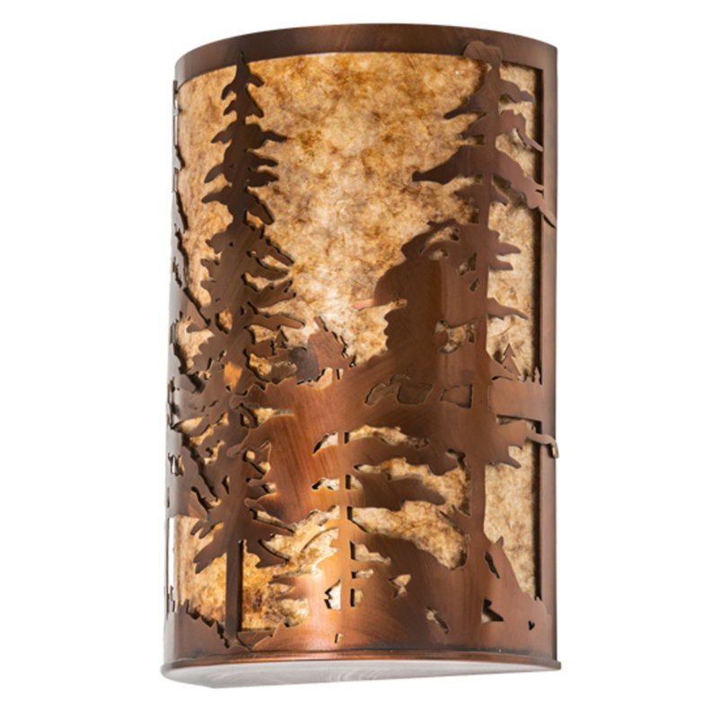 Tall Pines 2 - Light Flush Mounted Sconce, Amber Mica