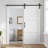 84'' Solid Manufactured Wood Barn Door with Installation Hardware Kit-96677834