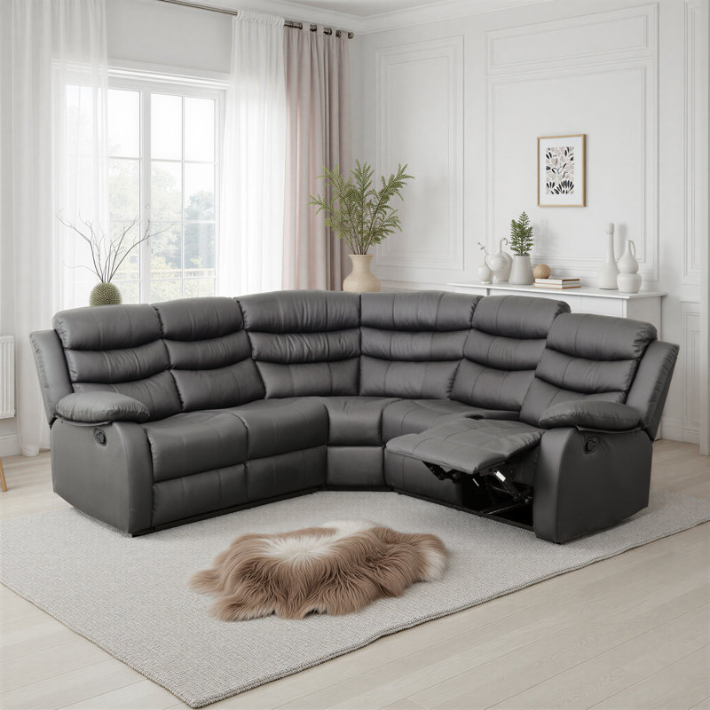 Sectional, Grey Upholstery