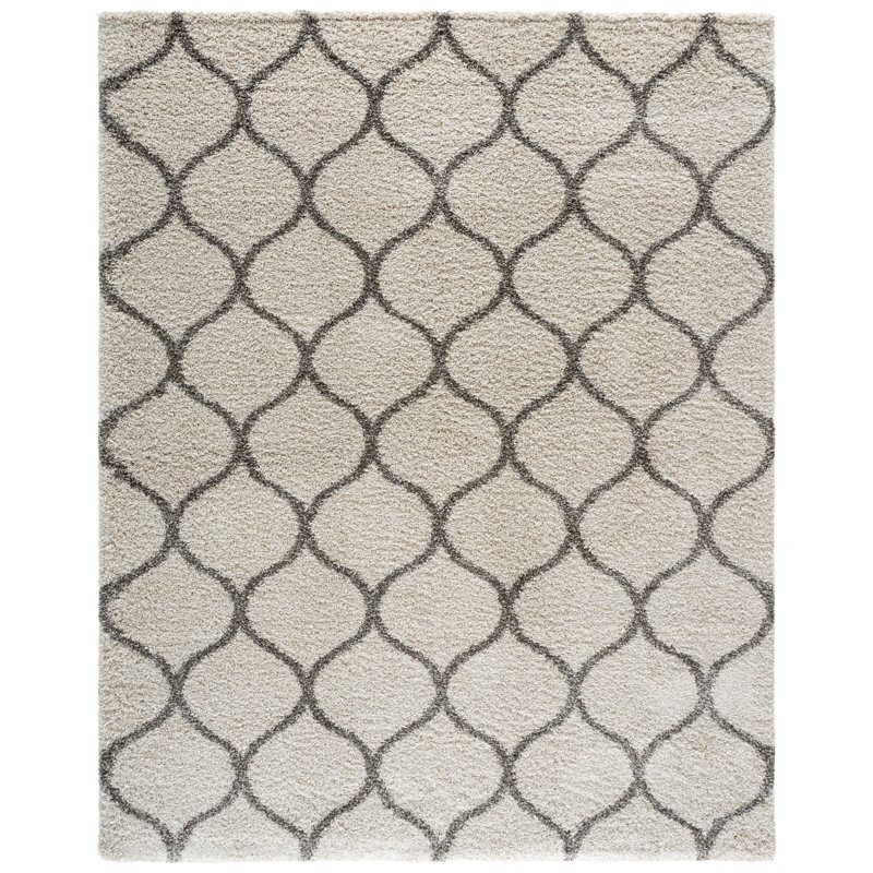 Darrol Shag Performance Geometric Rug, Round 8'