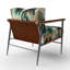 Chaise avec accoudoirs rembourrée Gold and Green Poppy Floral Euphoria I-1019689523