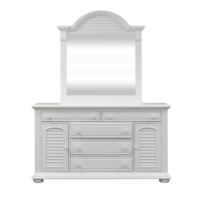 Alvy Dresser & Mirror Set, White