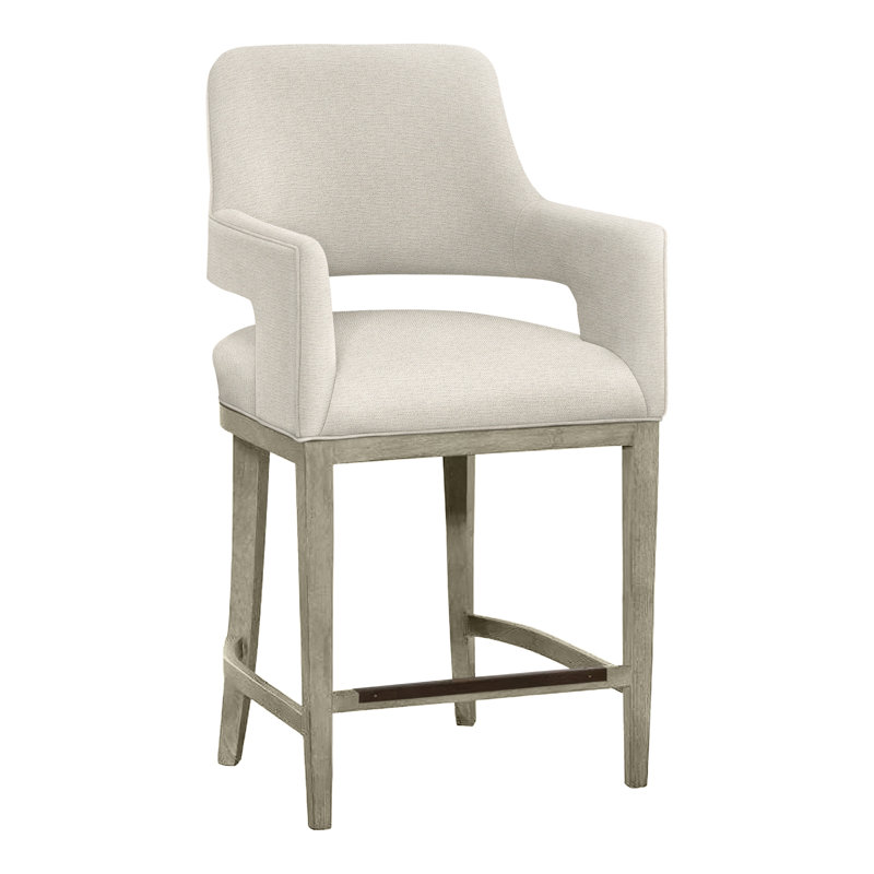 Tabouret de bar et de comptoir Josie, Amande chamois, Perigold page perle, Tabouret de comptoir (siège d'une hauteur de 26,5