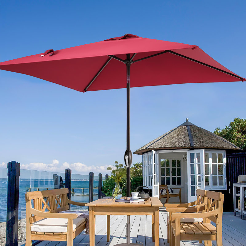 Parasol de marché carré 78,1 po Sakia, Vin rouge