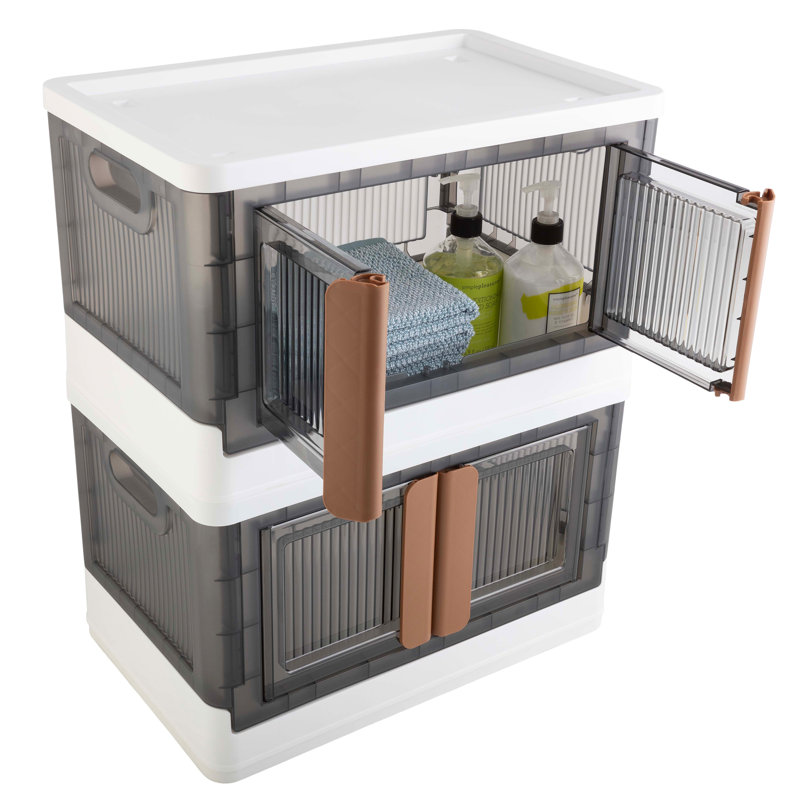 Marthony Plastic Collapsible Storage Bin Organizers