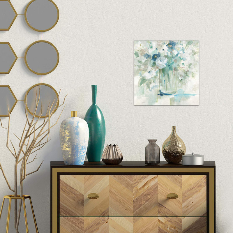Blooming Whispers - Painting on Canvas, No Frame, 45.72 cm H x 45.72 cm W x 1.91 cm D