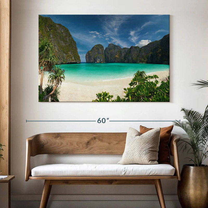 Plage de l'île Gillard Phi Phi, H 34 po x l 51 po