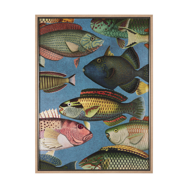 Vadum Piscis a Hand Embelished Textured Framed Art Print, Vadum Piscis, 61.5" H x 45.5" W