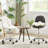 Modern Upholstered Armless Office Chair With Wheels, Adjustable Height Mid-Back Swivel Desk Chair-716585844