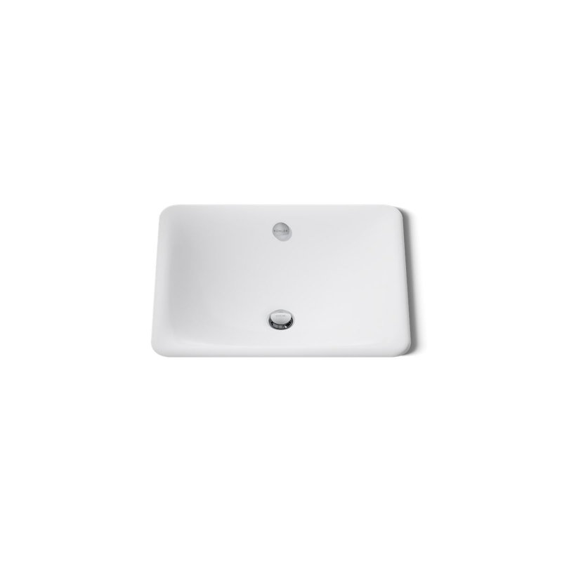 Iron Plains Dual-Mount Bathroom Sink, White