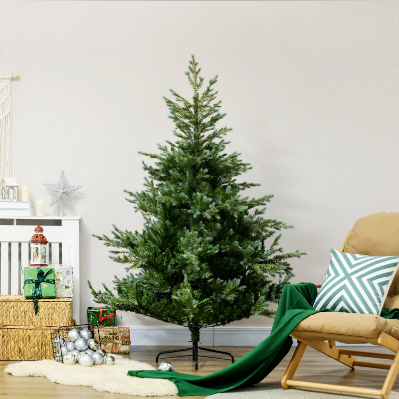 Arbre de Noël à forme large avec base en acier, 5.9'