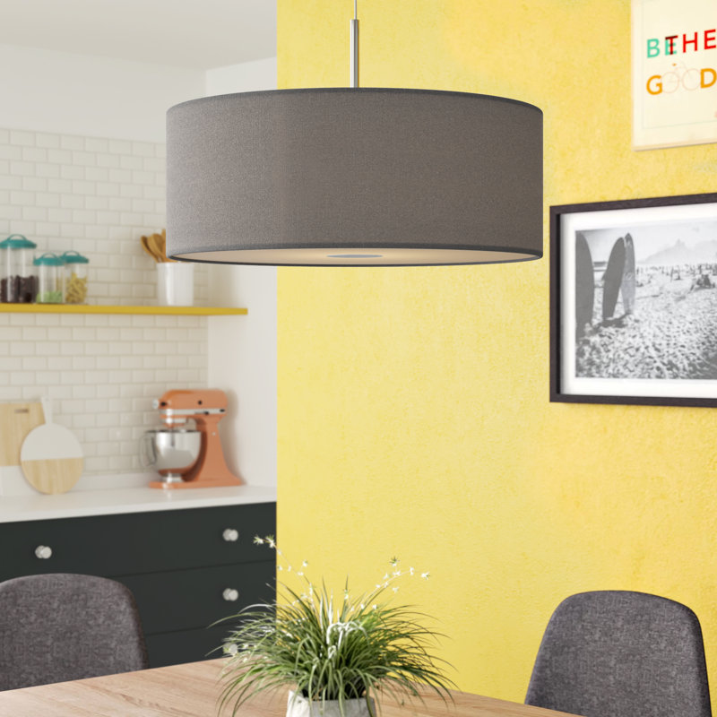 Desiree 3 - Light Drum Pendant, Grey