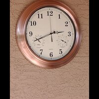 Wall Clock Thermometer-Indoor Outdoor Decorative 18” Quartz