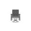 Belle Isle Sling Aluminum Frame Dining Height Swivel Rocker with Marine Grade Polymer Arm Accent-1423647165-1423646786