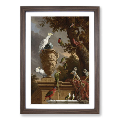 Menagerie by Melchior D'Hondecoeter - Framed Print